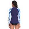 CHARMLEAKS Women Rash Vest Long Sleeve Tops Sun Protection UPF 50+ Beach Swimming Tops (No Bottom)