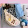 Japanese Style Small Bear Crossbody Bag With Soft Oxford Material For Daily Use