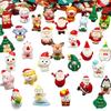 10Pcs Mini Christmas Blind Bag Toy Resin Santa Claus Snowman Xmas Tree Blind Box Cute Christmas Party DIY Gift Set for Kids