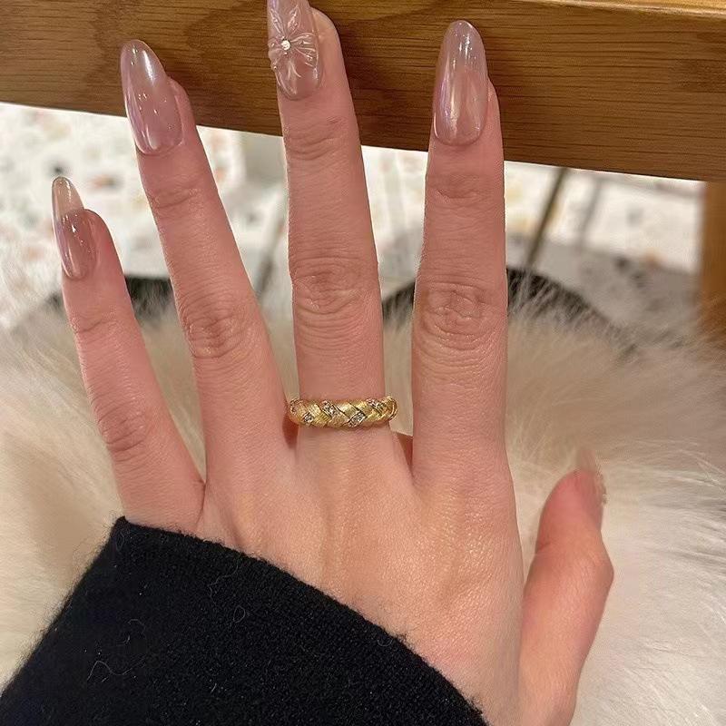 New Light Green Butterfly Sparkly Open Adjustable Ring All-match Ring Ring for Women Jewelry Resin Ring