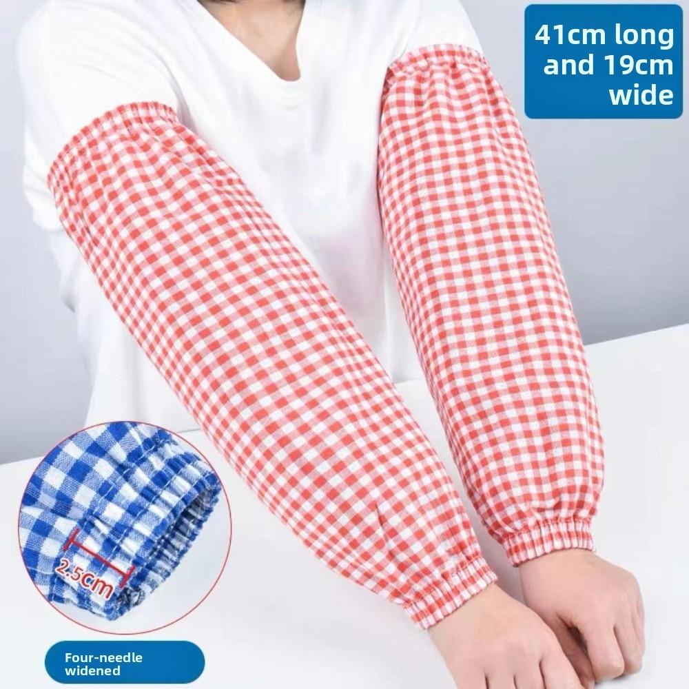 Nueva Funda de Brazo Antifouling Cuadros Lavable Protector de Brazo Resistente al Desgaste Elástica Guardia de Brazo Protección Laboral