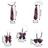 Teen Girl Lattice Necktie Woman British Style Lattice Pattern Neckwear Detachable Collar Removable Ties Costume Necktie
