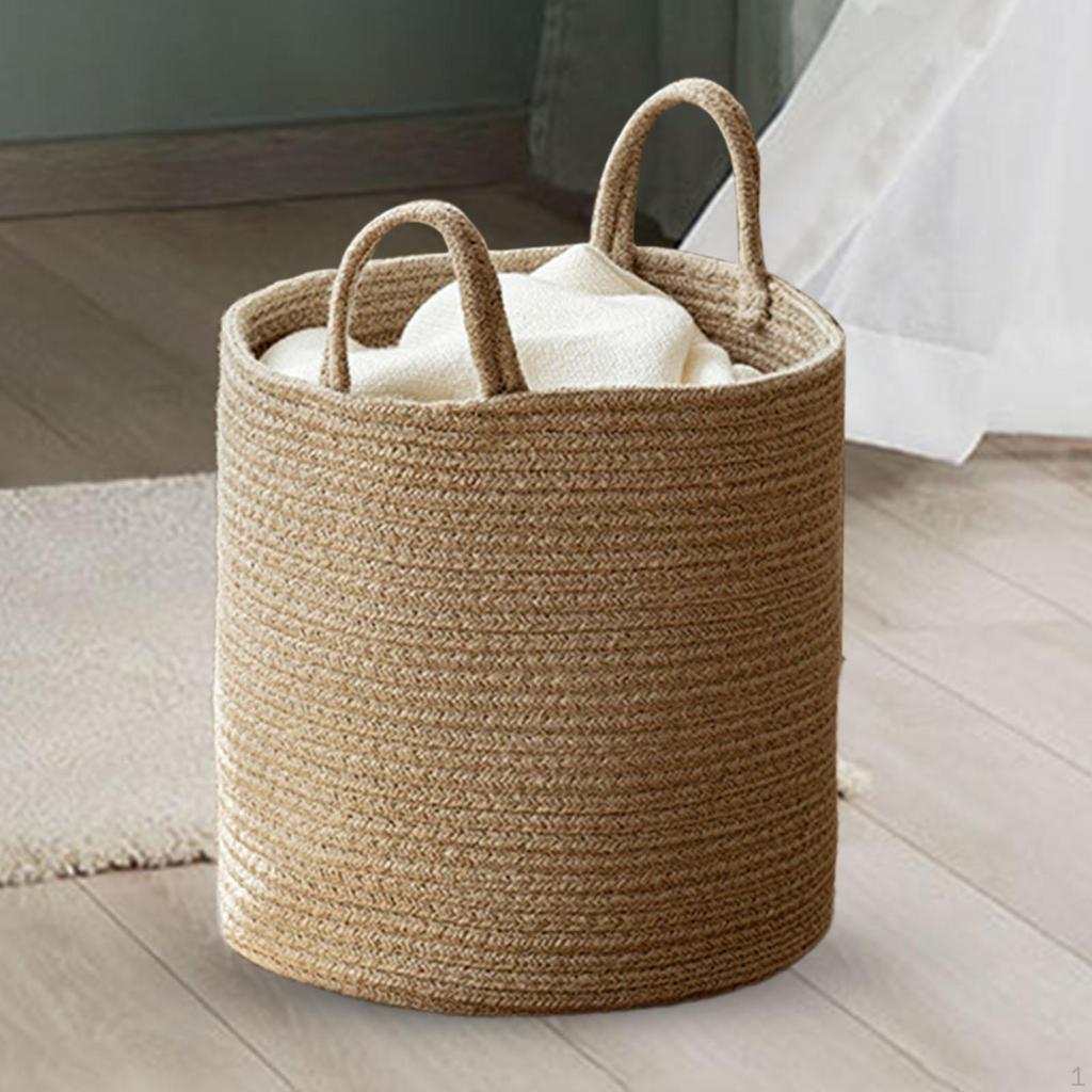 Baby Toy Hamper Woven Rope Laundry Basket Dirty Clothes for Bedroom