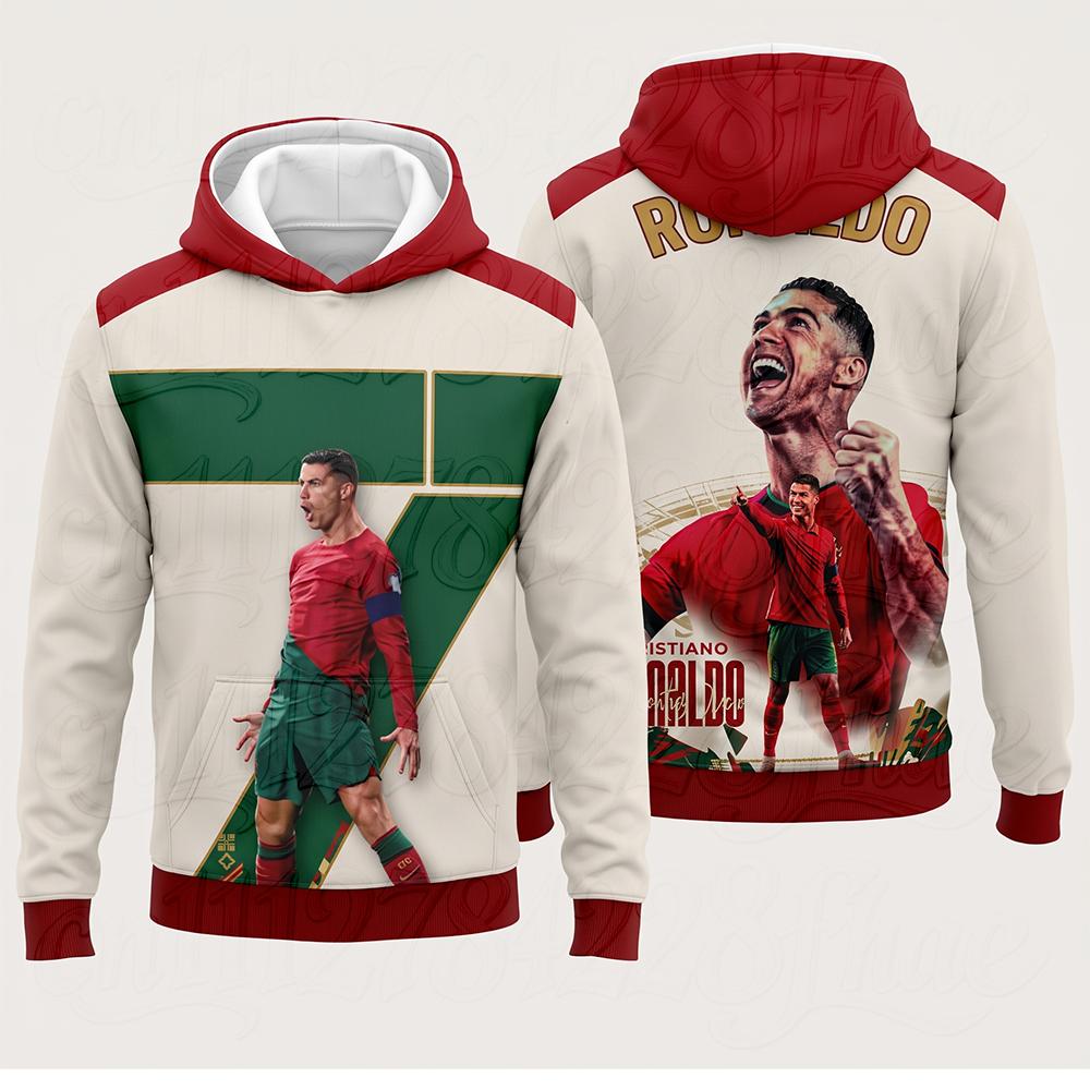 Fotbalová hvězda 7 Mikina s dlouhým rukávem Rodinné Streetwear Hip Hop Mikina Zimní Geometrická Bloková Mikina Ležérní Sportovní Topy