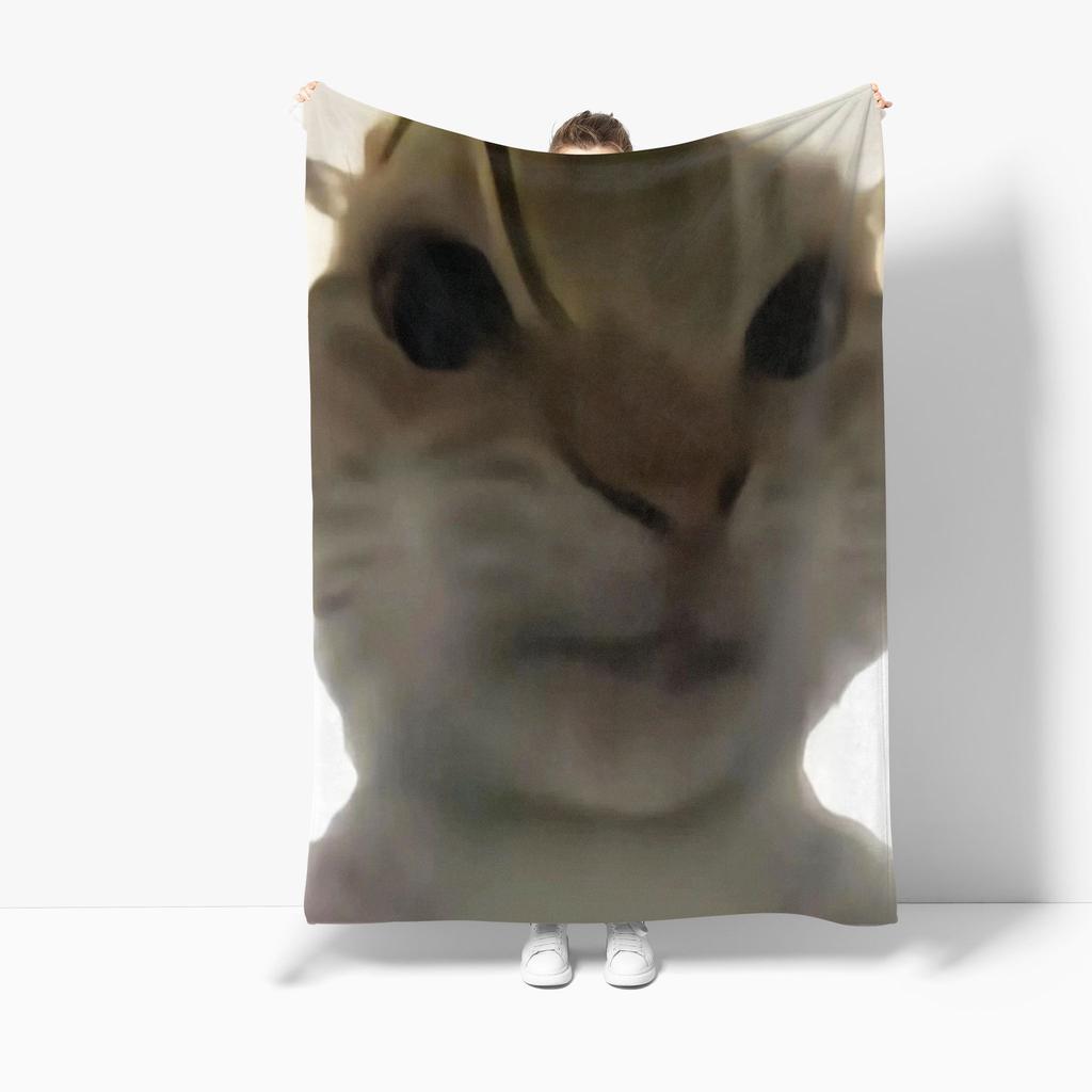 Cute Cat Throw Blanket for Couch Bed Sofa Soft Comfortable Blankets Anti-Pilling Flannel Blanket for Bedroom Home Decor
