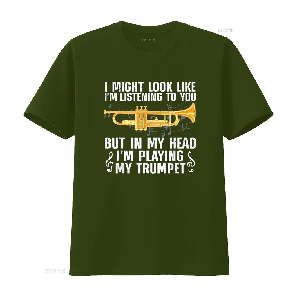 Cool Trumpet For Player Marching Band Geek T Shirt vintage Washed Stretched Stylish Versatile Top For Everyday Wear Comfortable