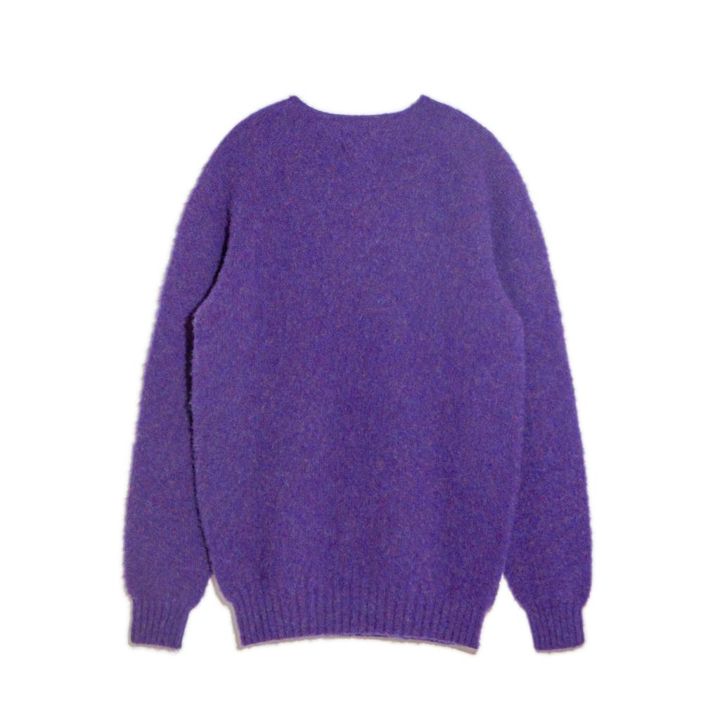 Halliobeuseukoteullaendeu Shaggy Dog Crew Neck Sweater - Royal Violet