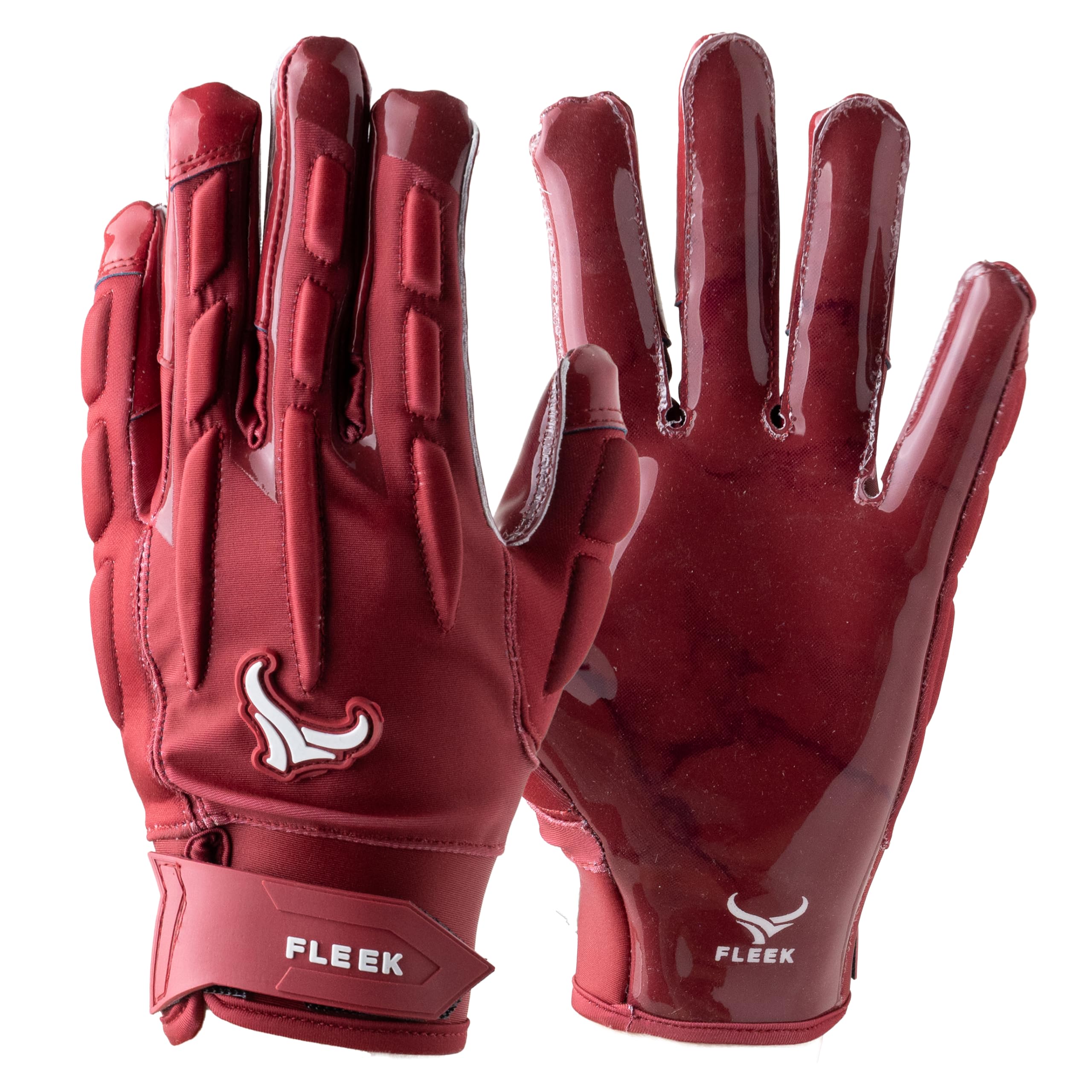 

FLEEK FORCEPAD GLOVES Cardinal Red American Football American Elite Adult Red Gloves, Rugby, Football, Receiver s Gloves, Sports, (XL)