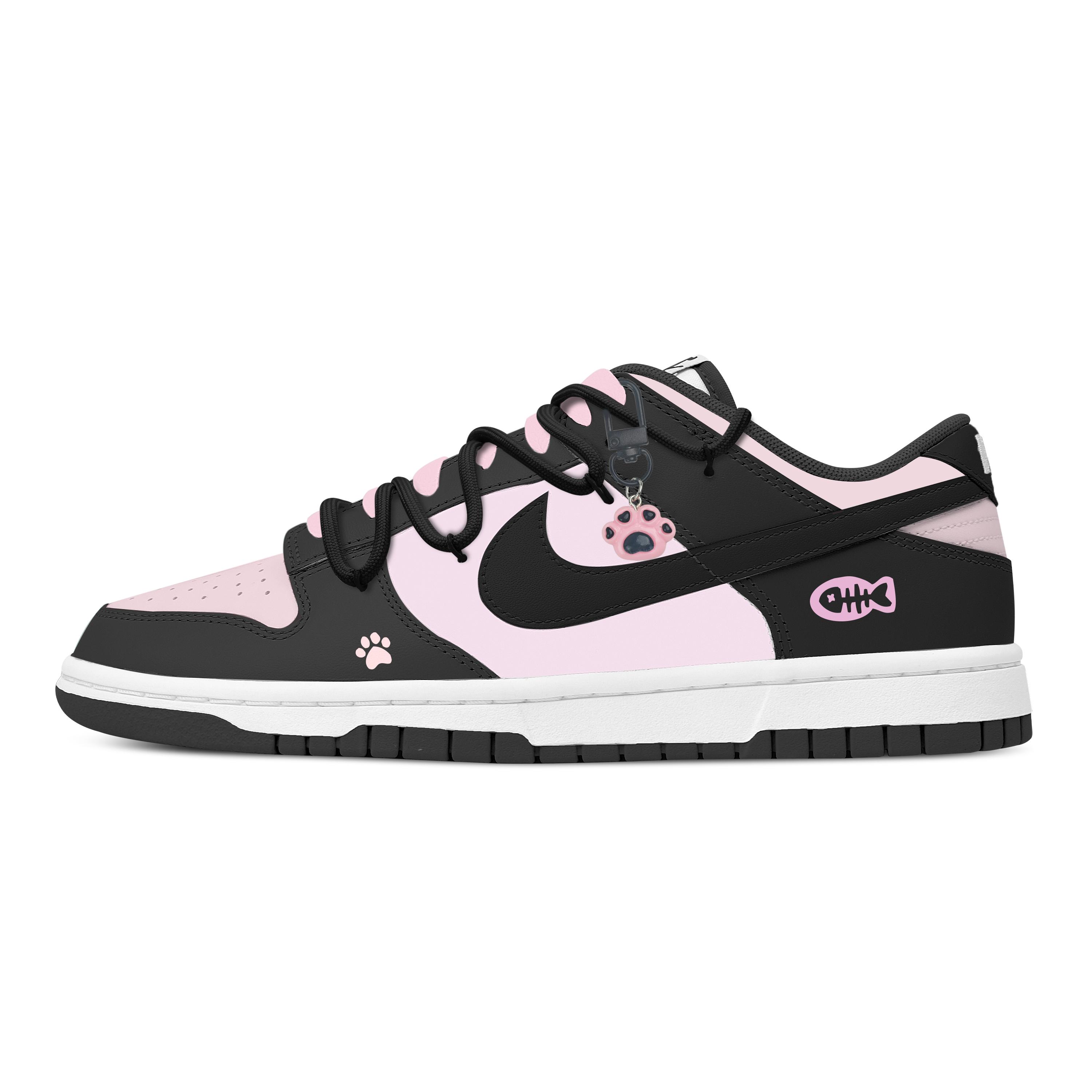 

Nike Dunk Wet Magic Puff Abrasion Resistant Low top Skateboard Shoes Men s Black Pink DD1391-100(Team529-) 35.5