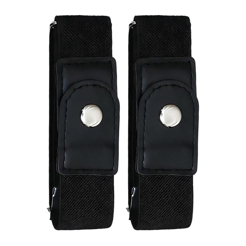 Adjustable Elastic No Buckle Belt Buckle Free Comfortable Stretch Waistband Invisible for Jeans Dresses Work and Casual Wear