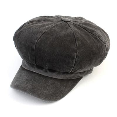 Casquette Newsboy Lavage Dur Charbon Universelle Ceinturée Chimie