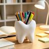 Modern Minimalist Tooth Shaped Pen Holder With 3d Printing For Office Desk Decor