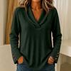 Women's Color Round Neck Long Sleeve Knit Top