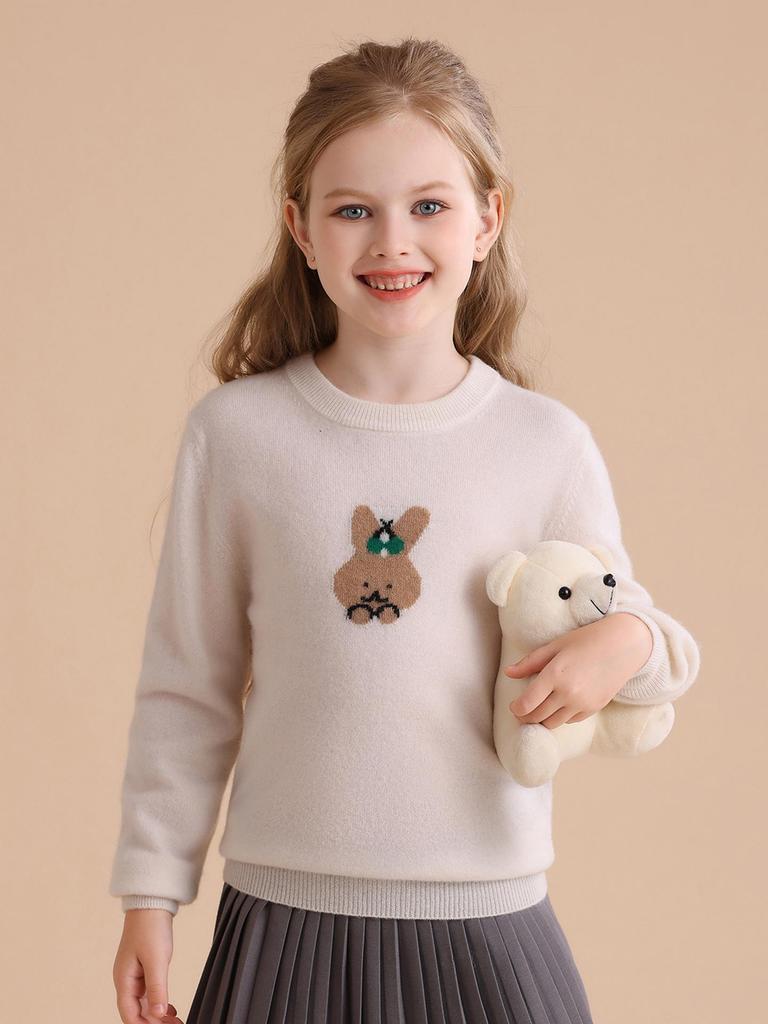 Kaschmirpullover für Mädchen - Herbst/Winter-Stil, Kinder Wollstrickpullover