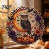 DIY Diamond Art Ornaments Halloween Ghost/Owl Hanging Ornament Kit, Gem Projects Painting Suncatcher, Pendant Window Decor Creative Crafting Supplies