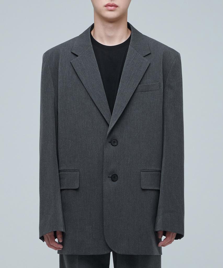 Musinsa Standard Big Daddy Oversized Blazer [Medium Grey]