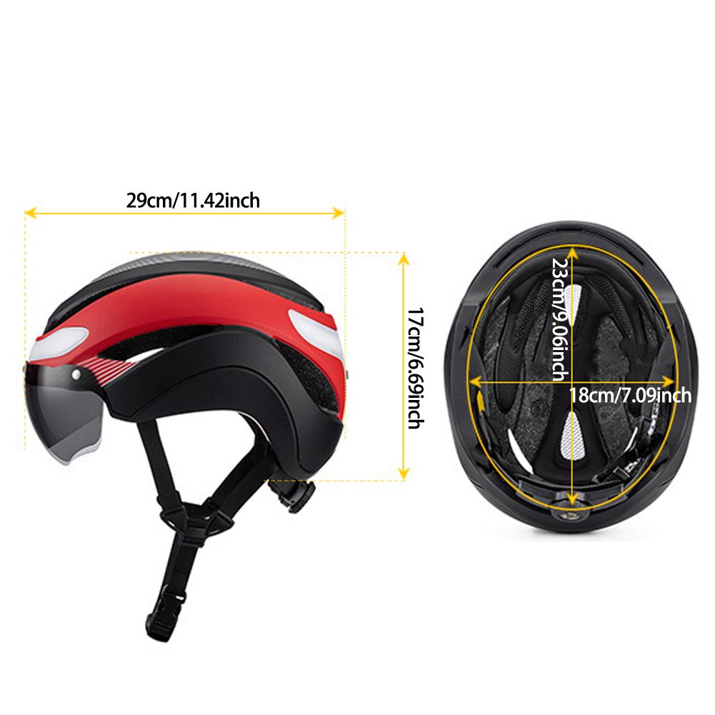 Motorcycle Helmets with Ride Lights Magnetic Goggles Visor Rechargeable LED Night Breathable Light Helmet Safety for Bicycle