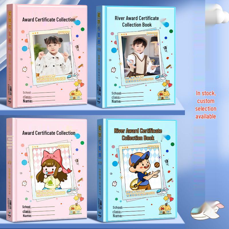 A4 Certificate & Art Collection Book for Kids: Store Awards, Drawings, and Photos. Ideal for Primary Students.