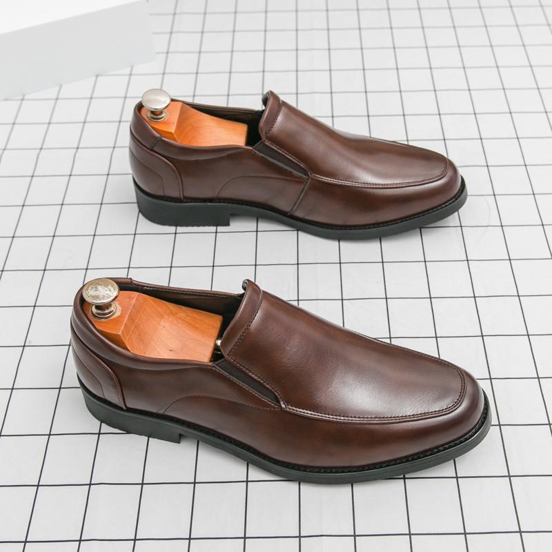 

Модные мужские лоферы в стиле ретро для бизнеса, темно-коричневые, удобные, дышащие и модные кожаные туфли, размер 38-46 46 коричневый