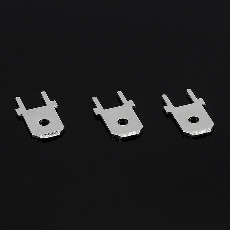 50Pcs 6.3Mm 4.8Mm Inserts Plug Male Terminal 250 Pcb Solder Lug Thickness 0.8 Two Legs ,Pcb Welding Sheet