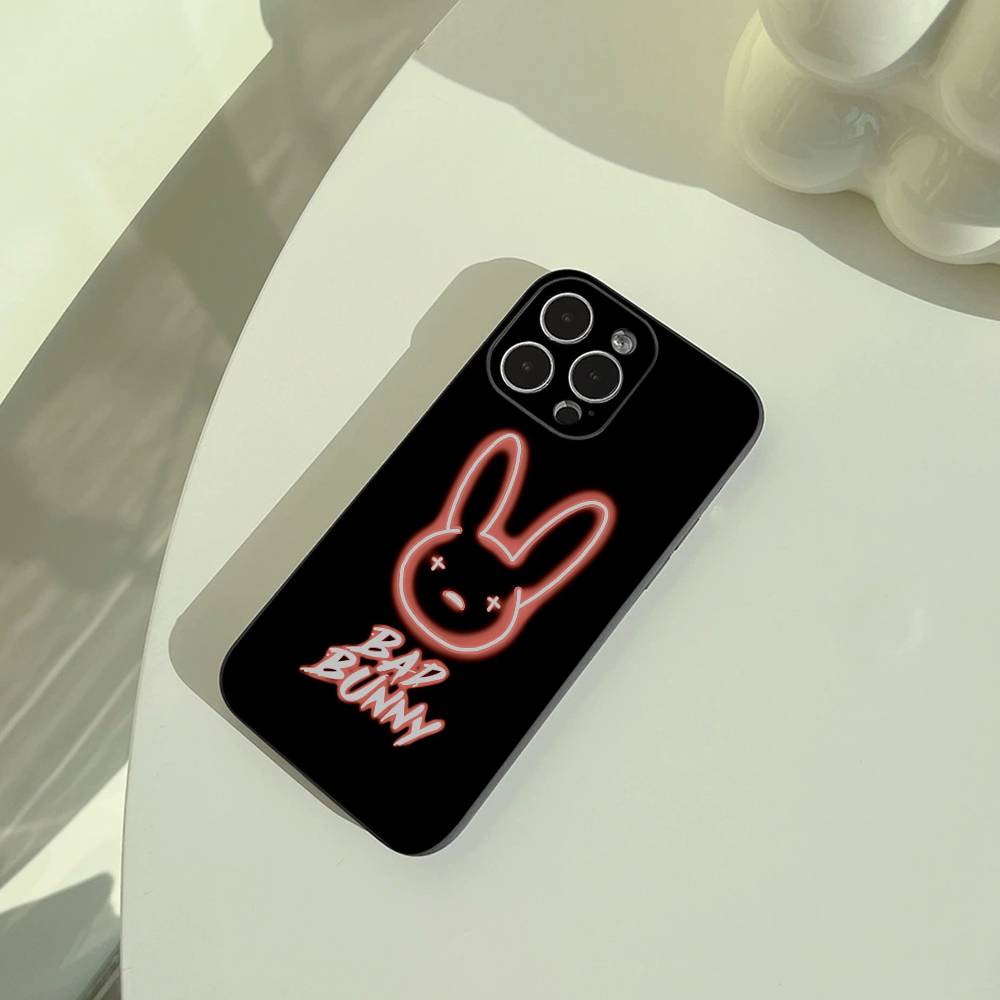 rapper-Bad- Bunny Phone Case For iPhone 17,16,15,14,13,12,11 Pro Max,16Plus,XS Lightweight and Practical Soft Black Cover