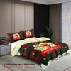 Comforter 3Pcs Christmas Gingerbread Print Coreless Bedding Set Comfortable Multi Size Bedroom Dormitory S Machine Washable