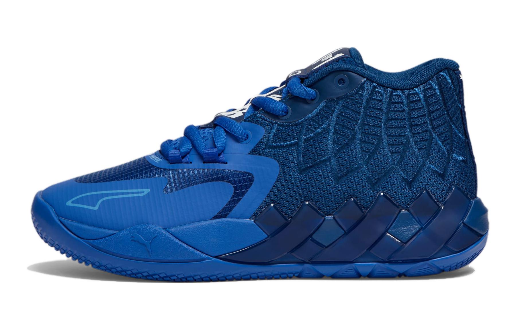 

LAMELO BALL x PUMA MB.01 Sports Anti Kick And Breathable Mid top Children s Basketball Shoes Blue Teenagers 309774-01 38.5