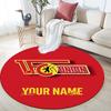 Custom Name,FC Union Berlin pattern round rug,Carpet Rug for Living Room Bedroom Playroom ,Non-slip Floor Mat,Holiday Gifts and Birthday Gifts.