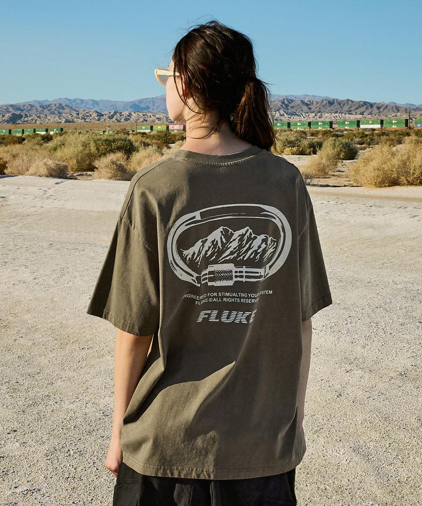 Peullukeu Carabiner Pigment Short Sleeve T-Shirt Brown Fst744