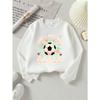 European Sizes Girls' Soft Crewneck Sweatshirt "Just a Girl with Goals" Soccer Print, Casual for Fall Winter, Ideal Holiday Present.