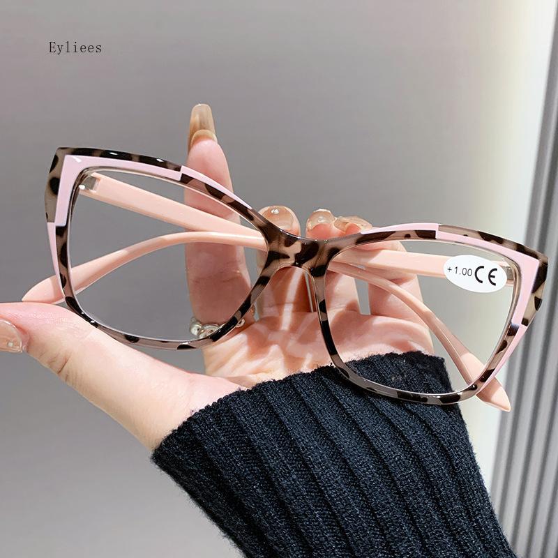 Unisex Neue Stilvolle Ultraleichte Lesebrille Luxus Cat-Eye-Design Weitsichtige Verschreibungen Männer Frauen Transparent Alterssichtigkeit