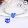 Charm Bead Charms Authentic copper Colored Heart Zircon Safety Chain Bead Charms Compatible With Bracelets Women Jewellery Diy Fine Gift Accessory