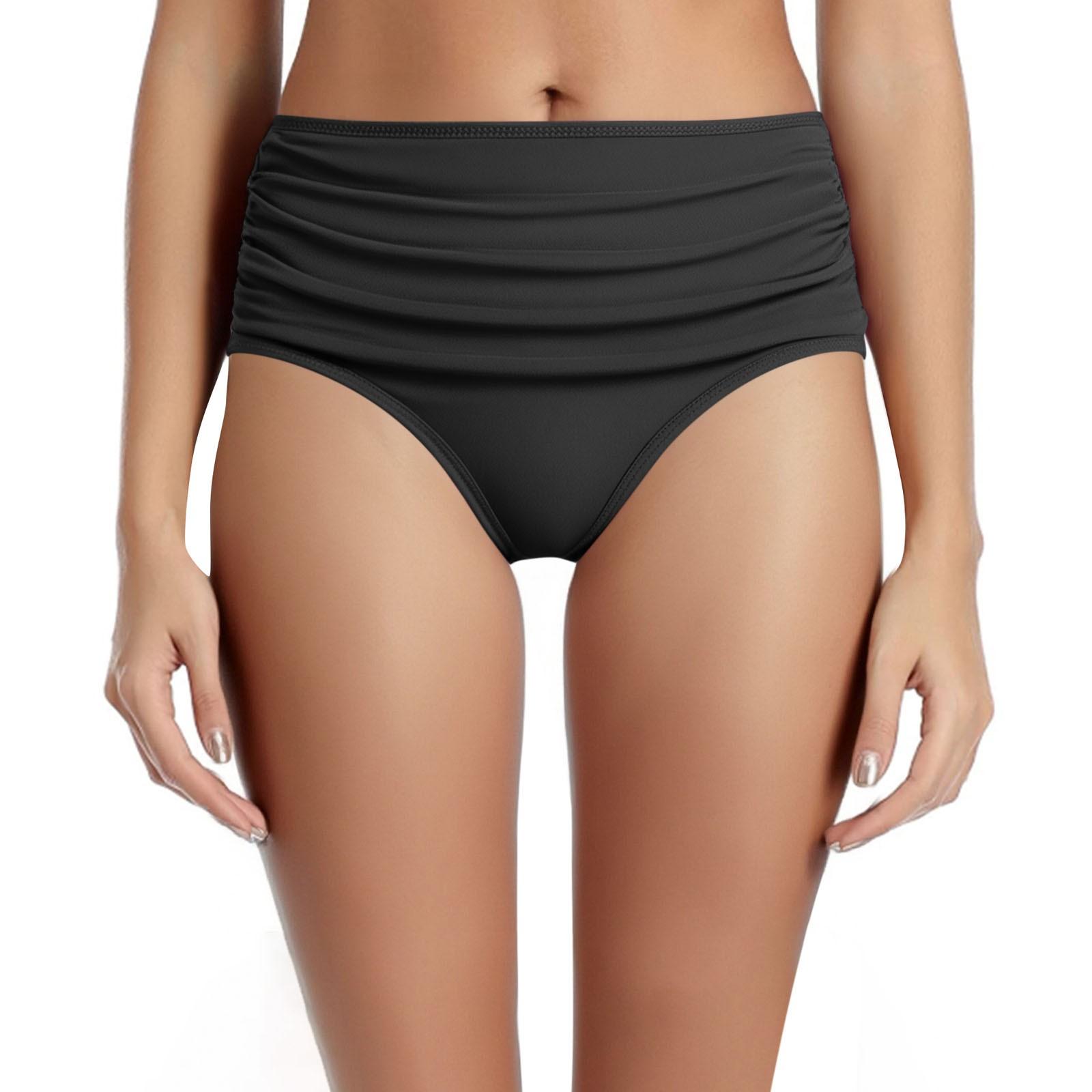 

Купальники, менструальные герметичные бикини, впитывающие штаны, плавки с высокой талией для женщин-подростков S чёрный