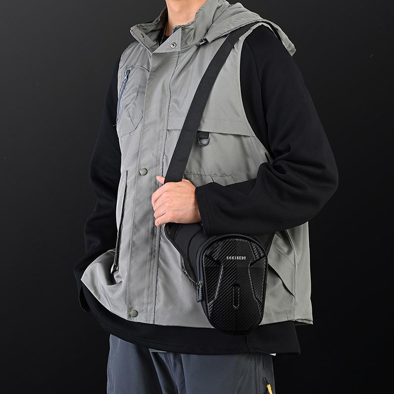 Motorrad Hartschalen Wasserabweisende Beintasche, Herren Lässige Fahrrad Hüfttasche, Outdoor Motorrad Umhängetasche