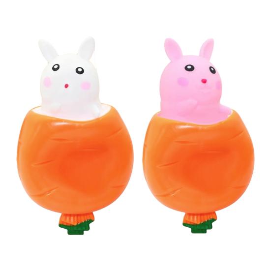 Carrot Rabbit Fidget Toys Easter Squeeze Toys Cute Bunny Stress Relief