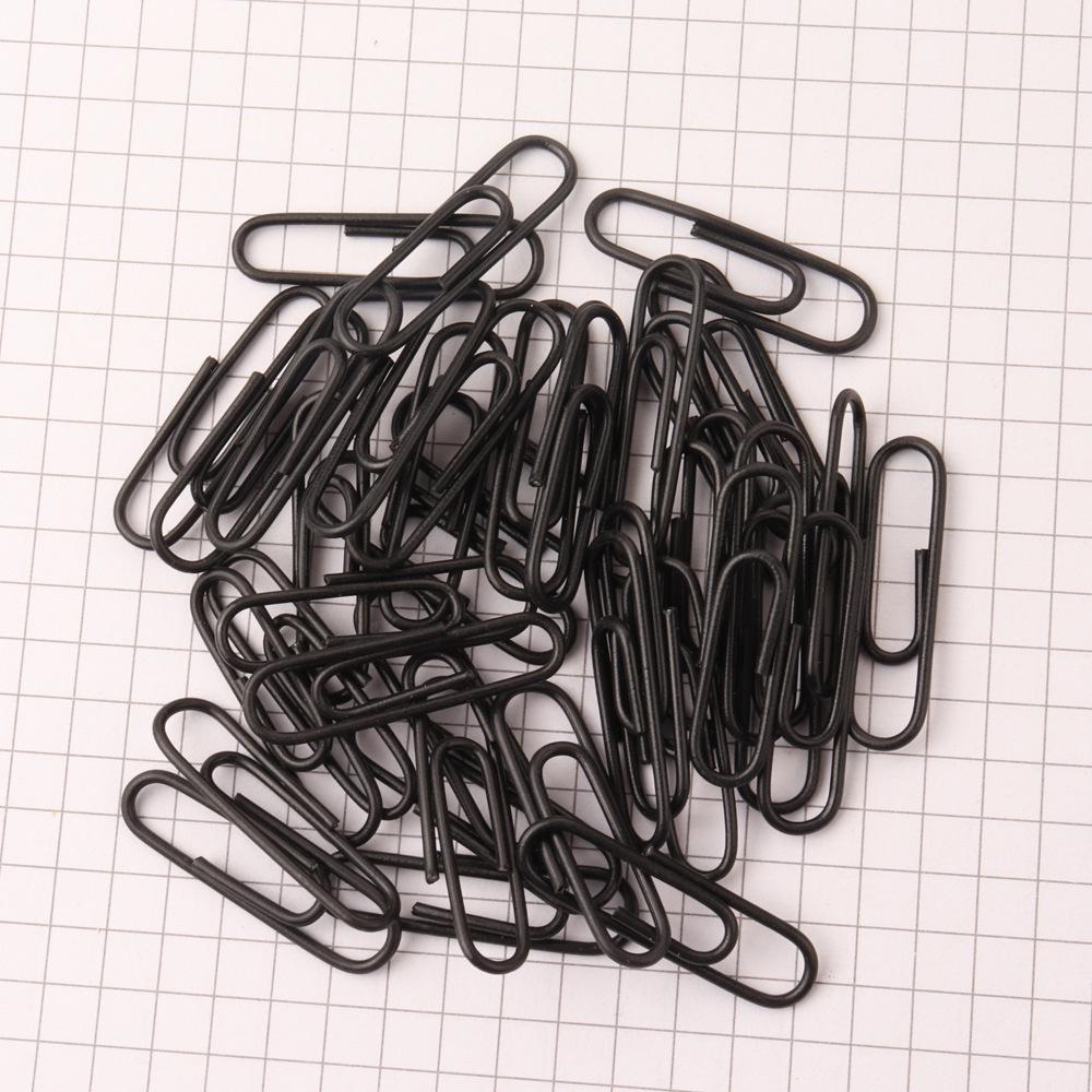 Colorful Plastic-Coated Paper Clips & Binder Clips - 28mm Office Desk Organizer