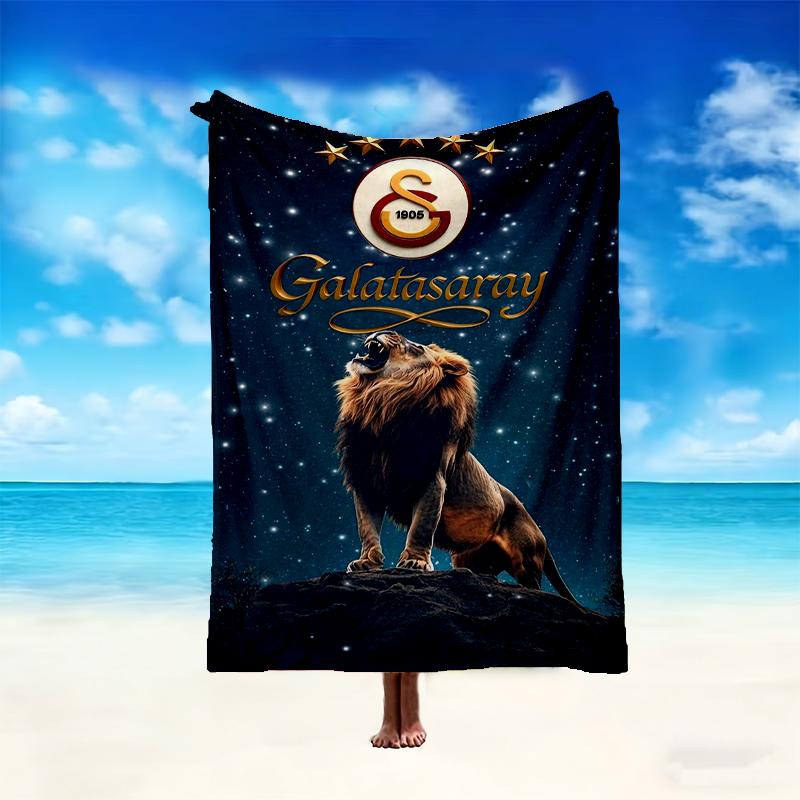 1pc Galatasaray SK Blanket, Cozy Valentine's Day Blanket, Multi-functional Nap Blanket Available Throughout the Four Seasons