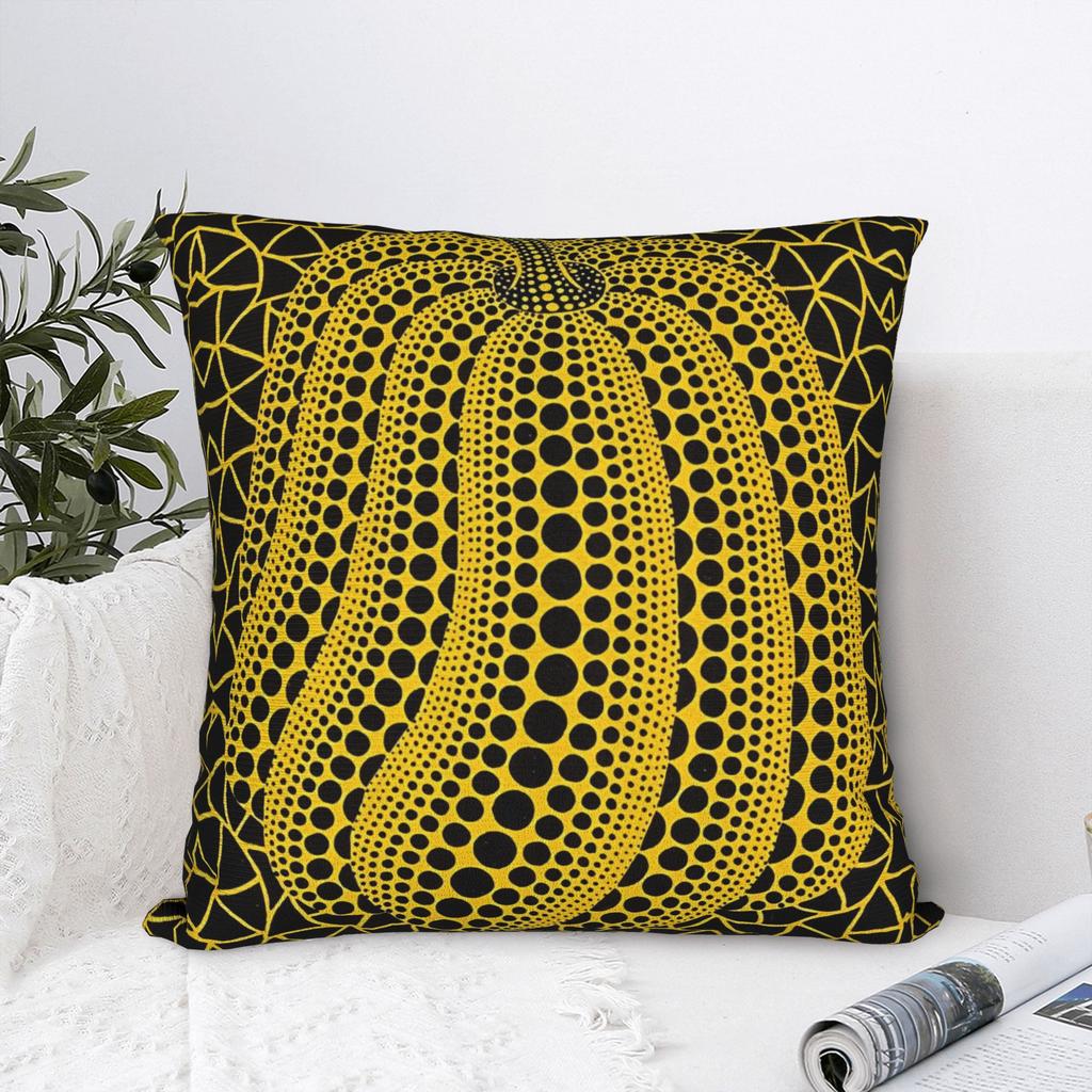 Stück Yayoi Kusama Stil Punktmuster Kürbis Kissenbezug D Doppelseitiger Druck Weicher Polyester Kissenbezug für Zuhause Sofa Bett