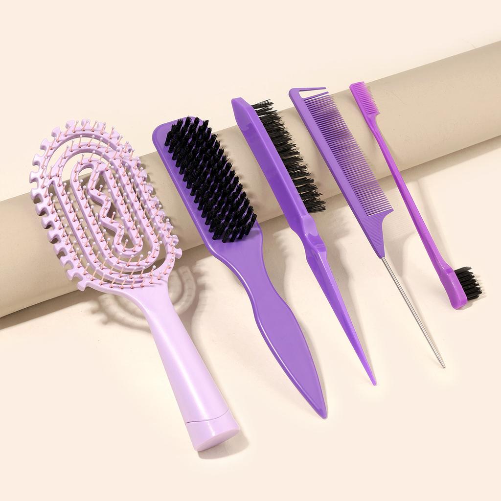 5pcs Hair Comb Set, Hair Removal and Styling, Easy To Comb, Suitable for Both Dry and Wet Hairstyles,suitable for All Hairstyles