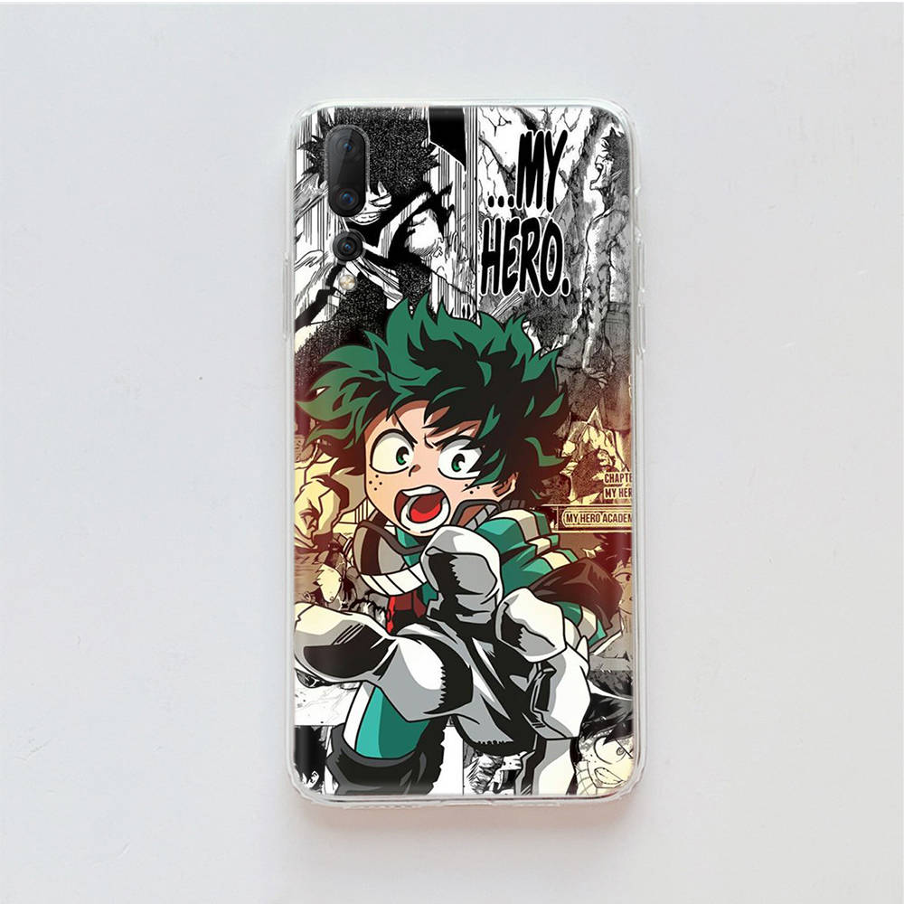 Transparent Case for Samsung A04 A14 A23 M33 M53 Realme 10 9 C35 C55 VIVO X80 Infinix Hot 30 Note 11 Tecno Spark 8P Pro W-49 My Hero Academia