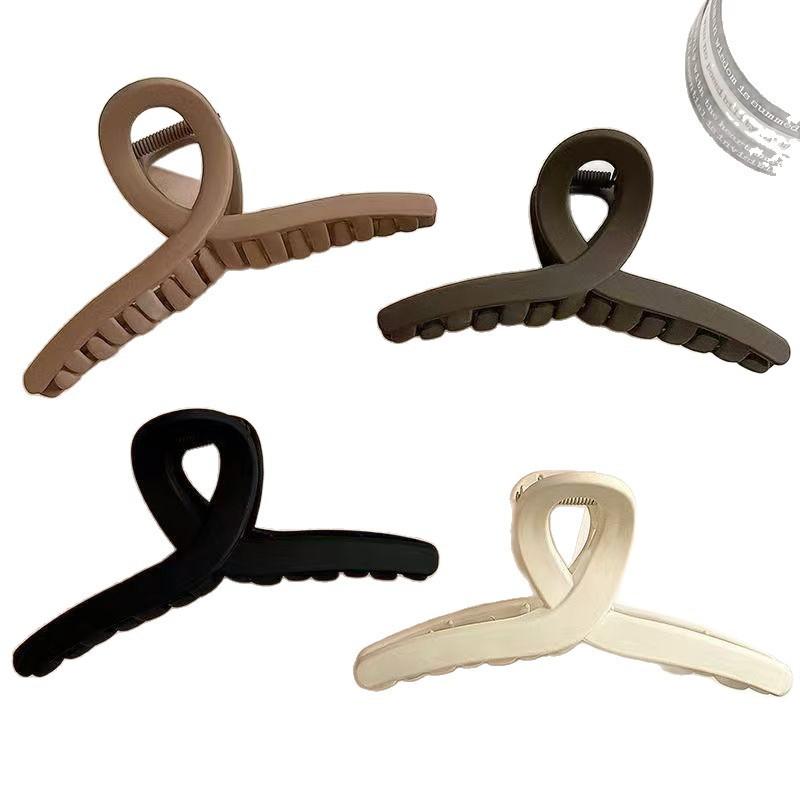 Large Acrylic Hair Claw Clip With Ribbon Women Thick Styling Accessory Lightweight Elegant Updo Holder