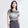 Yalida Hollowed Out Casual Knitted Fishing Net Design Fashionable Short Sleeved Top