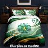 Sporting CP FC Design Bed Bedding Set 1 Duvet Cover + 2 Pillowcases Soft Breathable Household Bed Linens