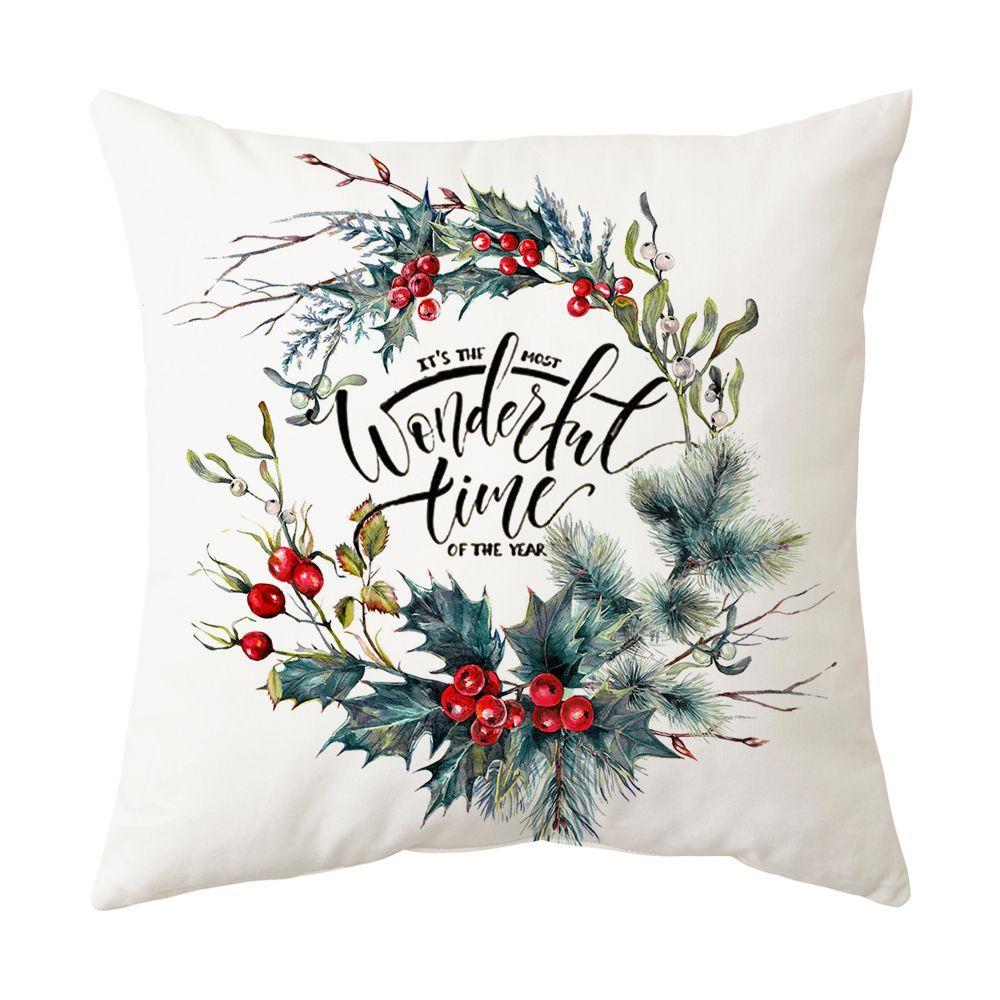

New Christmas Pillowcase Decorative Pillow Home Sofa Printed Cushion Pillowcase Cushion 45 * 45cm (excluding core)