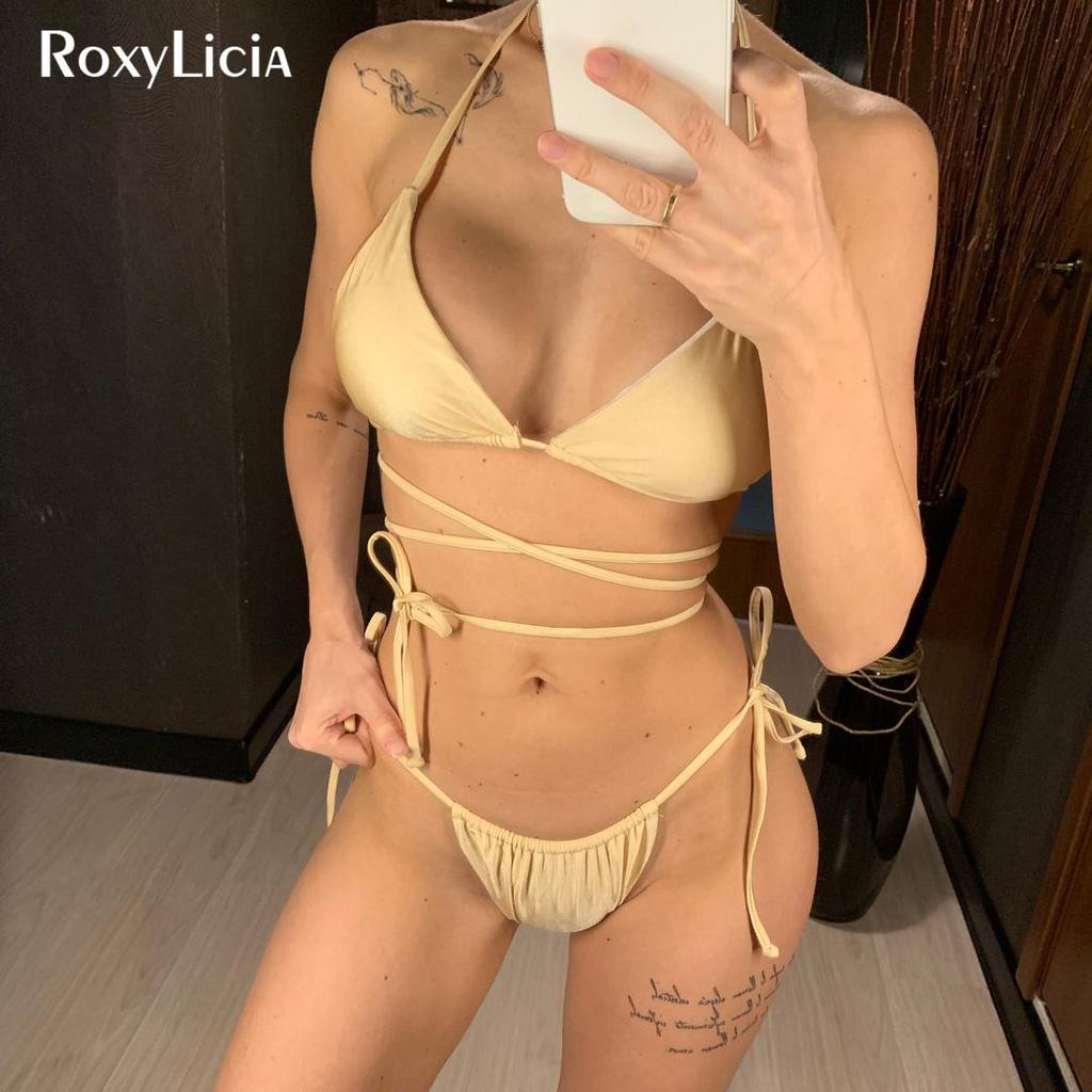 Sexy omslagsbikini NY Badedrakt Damebadetøy Kvinner Bikinisett Brasiliansk badedrakt