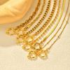 Paperclip Chain Choker Necklace, Women's Stainless Steel Spring Buckle Penddant Necklace, Waterproof 18k Gold Plated Jewelry