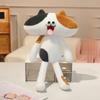 Super Soft Short Plush Frenchie Cat Plush Toy With Tongue Out Funny Design For Kids And Teens