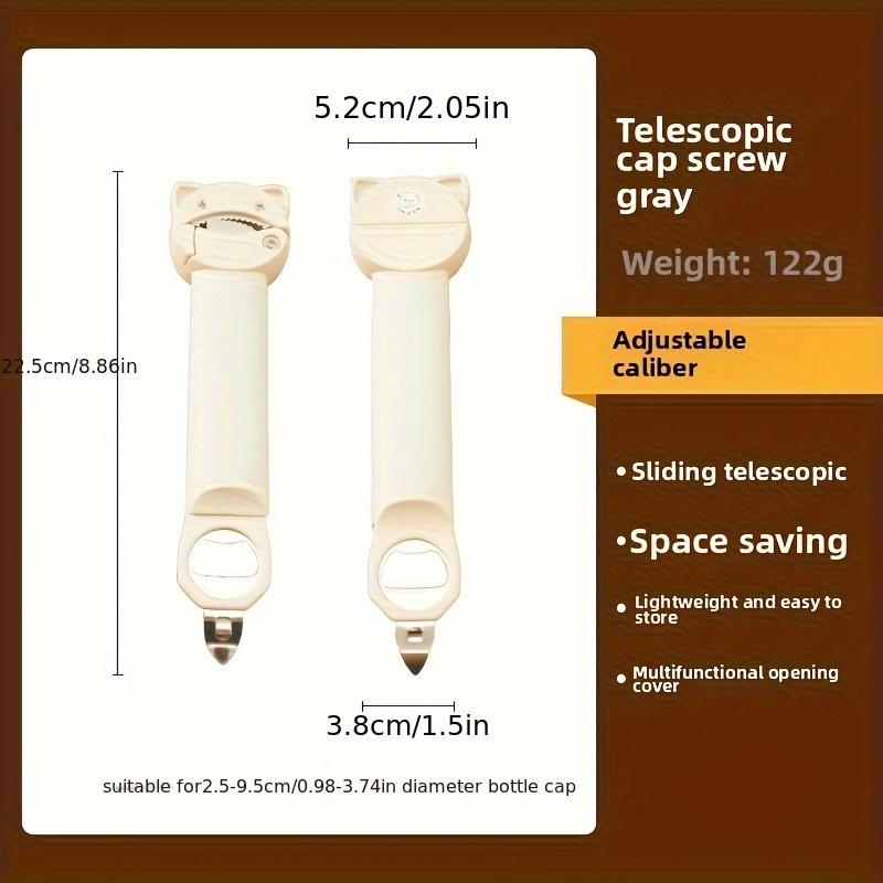 

RAKUEN Многофункциональный консервный нож Магнитный открыватель для пивных крышек, Простой в использовании кухонный инструмент из нержавеющей стали белый