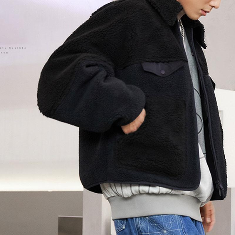 Li Ning 21FW Wu Chuang Wu Yi Solid Color Warm Loose Jacket Men Jacket Black AJDR429-1