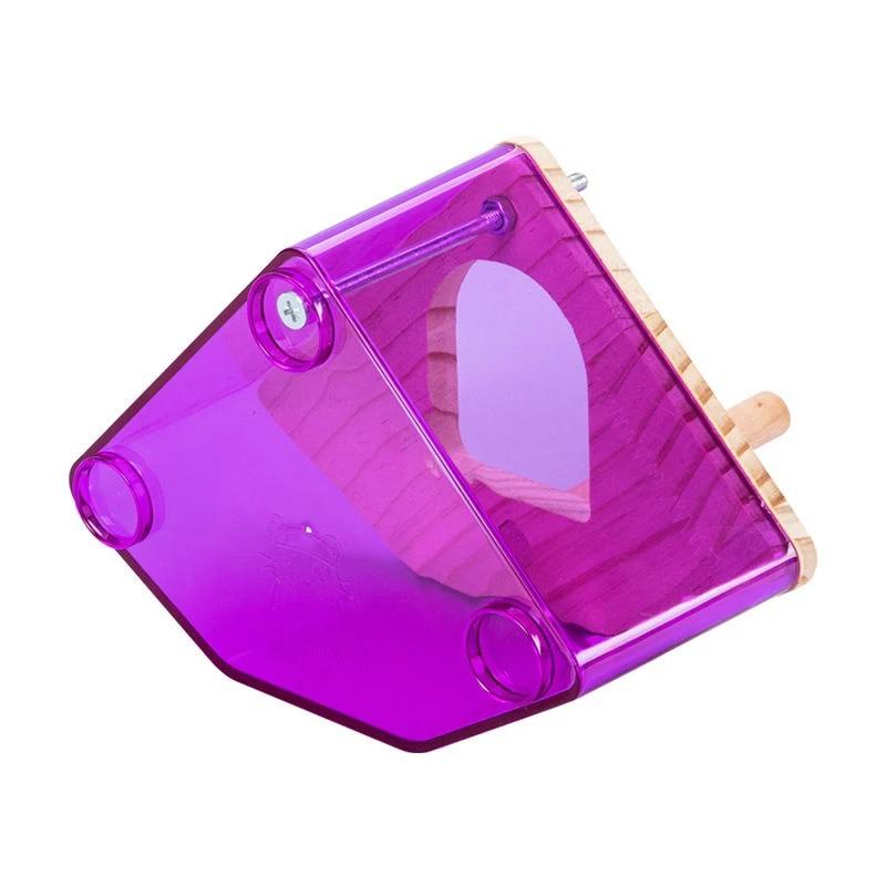 Transparent Wooden Bird House Nest for Parrots Parakeets Cockatiels Breeding Box Cage Accessories  Home Balcony Decoration Easy